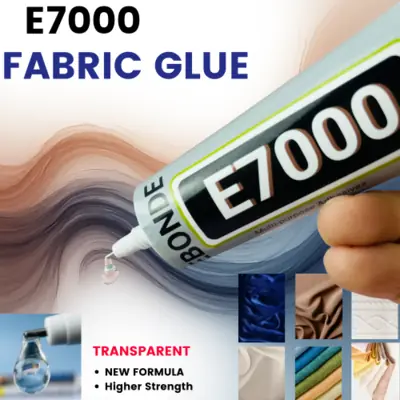 Image de Colle Claire Polyvalente - Adhésif Transparent pour Tissu, Cuir, Verre et Diamants