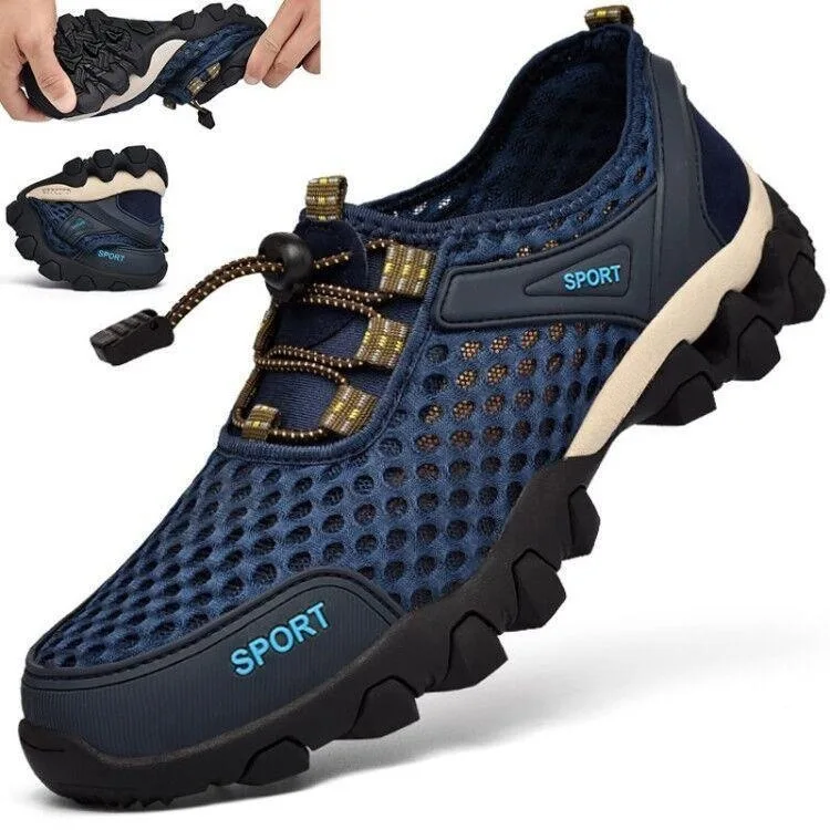 Bild von Sommer männer Mesh Sport Schuhe Mode Bergsteigen Atmungsaktive Leichte Anti Slip Schuhe Outdoor Reise Laufen Casual Schuhe