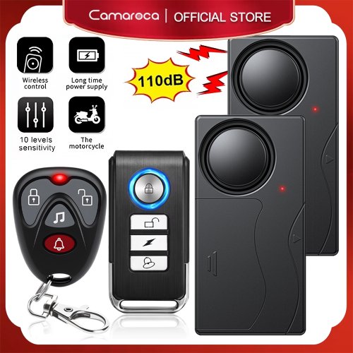 Imagen de Alarma Inalámbrica de Vibración para Puertas, Ventanas y Vehículos con Control Remoto y Sonido de 110 dB - Protección Antirrobo Completa