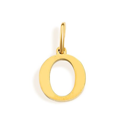 Immagine di 26 lettere dell'alfabeto iniziale 10 mm ciondolo con ciondolo gioielli in oro acciaio inossidabile s...