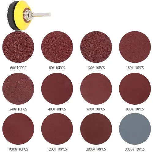 Image de Kit de Ponçage 240 Pièces pour Dremel - 50mm, Grains 80 à 3000
