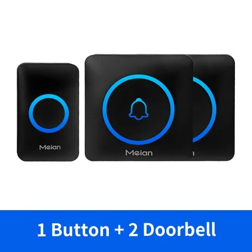 1 knop 2 bellen-zwart