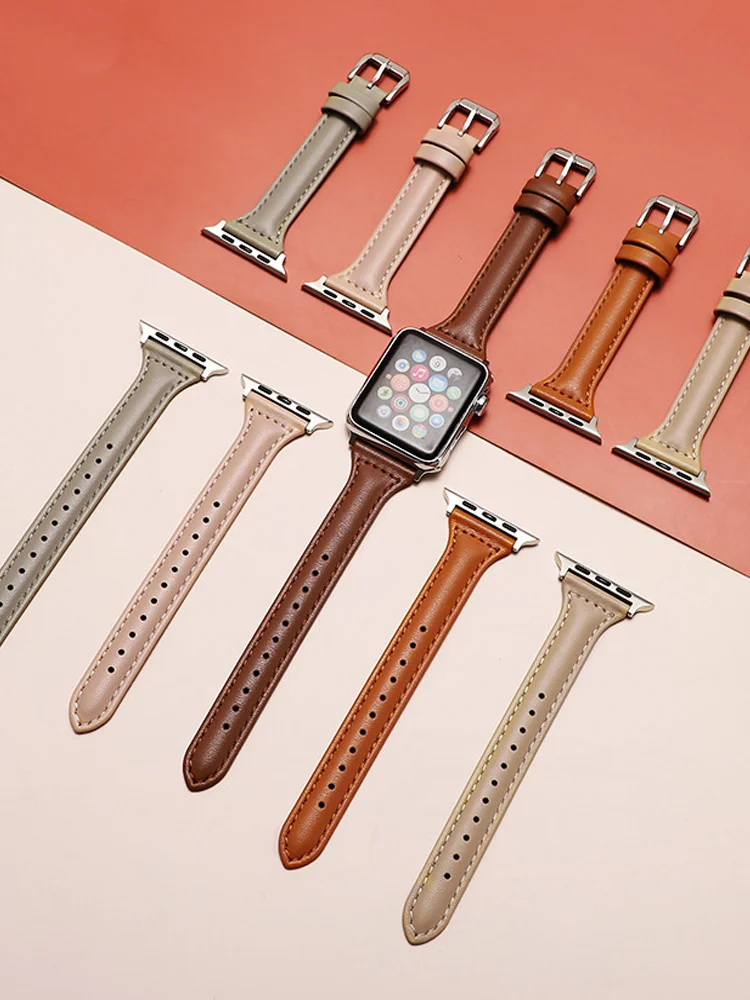 Bild von Elegantes Lederarmband für Apple Watch – Perfekt für jede Größe