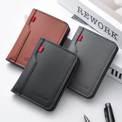 Portefeuille Ultra Fin Homme - Mini Porte-Cartes Vertical
