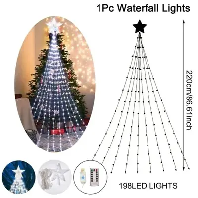 Image de Lumière LED Cascade 2M - Déco Noël & Camping