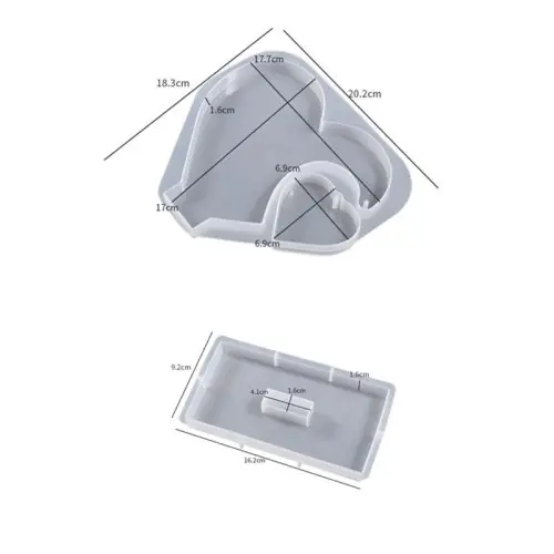 Image de Moule Coeur Silicone pour Résine Époxy - Création de Bijoux & Déco