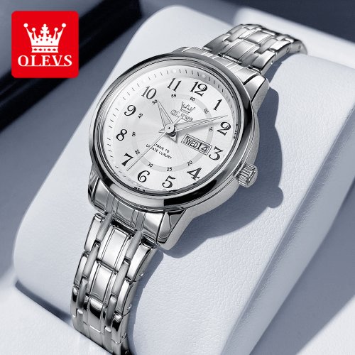 Image de Montre de Couple Luxe Quartz - Double Calendrier Étanche