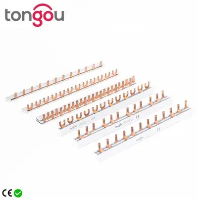 Image de Barre Omnibus Cuivre 63A - Connecteur MCB Type Fourche