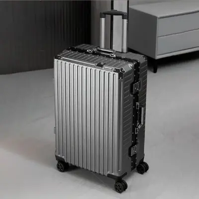 Image de Valise à roulettes 20-28 pouces, cadre aluminium, serrure USB