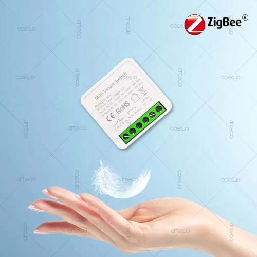 Zdjęcie Inteligentny moduł przełącznika Zigbee 16A – mini przekaźnik do oświetlenia, sterowany przez aplikację Life, kompatybilny z Alexa i Google Assistant