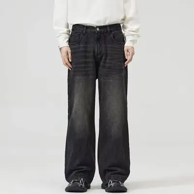 Image de Jeans Large Fit Hip-Hop Homme - Style Rétro & Urbain