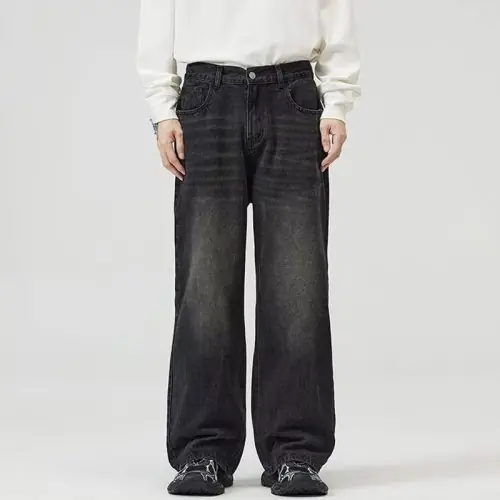 Image de Jeans Large Fit Hip-Hop Homme - Style Rétro & Urbain