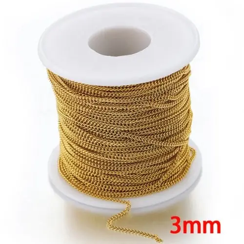3mm flat gold Color