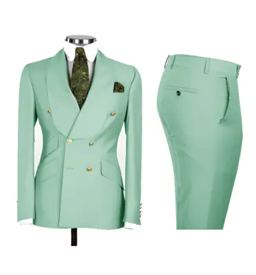 Image de Costume Homme Bleu Clair Élégant 2 Pièces