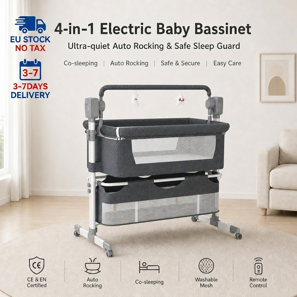 Bild von Faltbares Babybett 3in1 mit Bluetooth-Schaukel