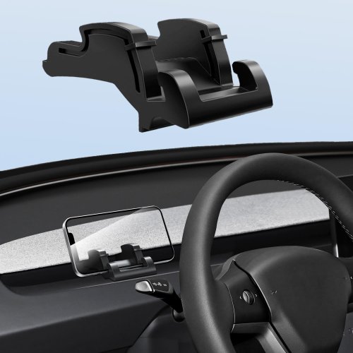 Image of Universal Silicone Phone Mount for Tesla Model Y Juniper 2026 & Model 3 Highland 2017-2026 – Vent Hook and Sunglasses Holder Included