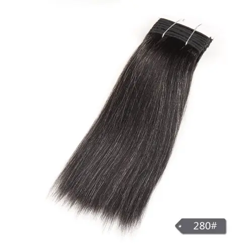 Image de Extensions de Cheveux Gris Yaki Lisses - Élégance Naturelle