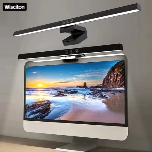 Image of LED Monitor Light Bar for Eye Protection – Adjustable Dimmable Reading Lamp for Computer Screens, Desk Work, and Night Lighting