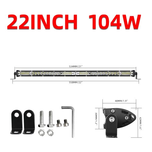 22 cale 104 W