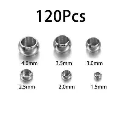 Image de Perles Acier Inoxydable 1-4mm - Kit Bijoux Bricolage