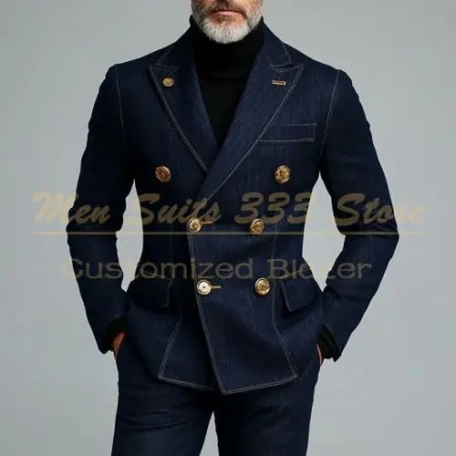 Image de Costume Homme Luxe Double Boutonnage Coupe Ajustée