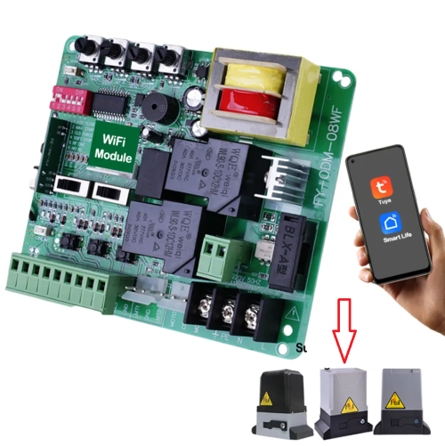 Image of Smart WiFi Sliding Gate Opener Motor Controller Board for Vevor Motors – Reliable Automation Solution with Tuya App Integration