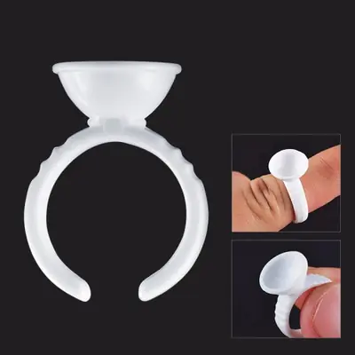 Image de Anneaux Jetables pour Maquillage Permanent - 100 Pièces