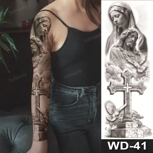 Image de Tatouages Temporaires Faux pour Femmes - Style Animal & Anime