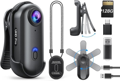 Zdjęcie Mini Kamera Ciała Boblov W4 – Nagrywaj HD 1080p Bez Rąk!