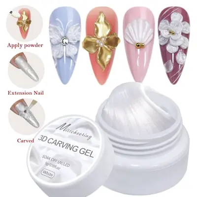 Image de Colle pour Ongles 3D Blanc Nacré - Design Facile & Élégant