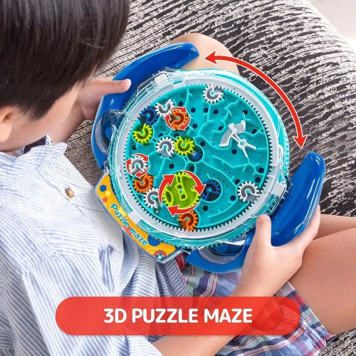 Imagen de Rompecabezas 3D, engranaje divertido, laberinto, disco, engranaje, bola de equilibrio, laberinto, súper juegos cerebrales, rompecabezas, rompecabezas, juguetes educativos
