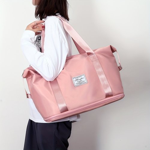 Zdjęcie Torba podróżna damska o dużej pojemności, nylonowa torba na siłownię i podróż, lekka torba na bagaż, wszechstronna torba sportowa, styl casual