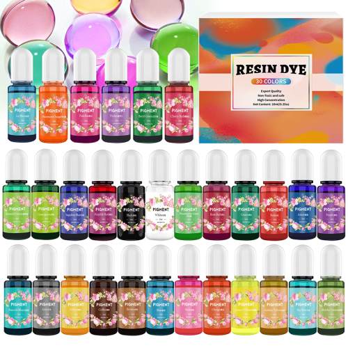 Image of Natural Plant-Based Epoxy Resin Pigment Set for DIY Candle, Soap, and Jewelry Making – Non-Toxic Liquid Coloring Dyes for UV Resin Crafts