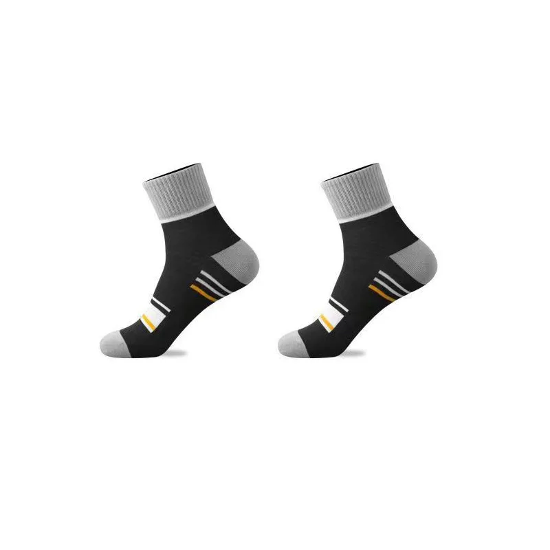 Immagine di Calzini da uomo in puro cotone calzini Casual a righe primaverili calzini da lavoro antibatterici An...