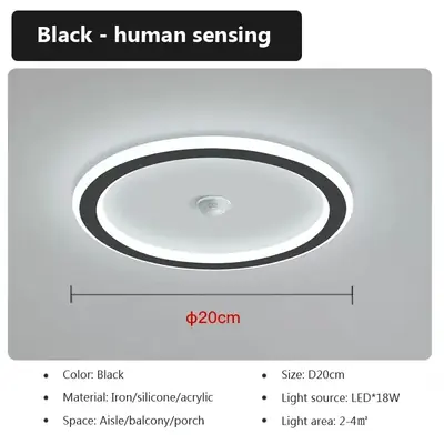 Image de Plafonnier LED Intelligent avec Capteur de Mouvement