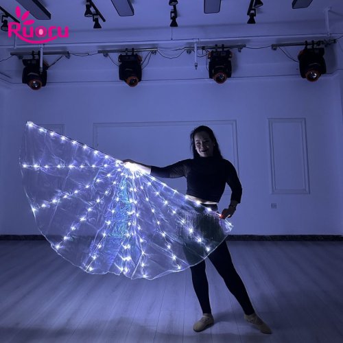 Zdjęcie Flagi LED do tańca brzucha – 90 cm, efekt świetlny na scenie
