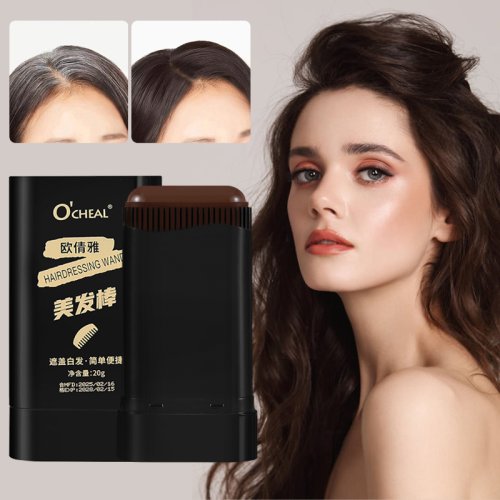 Image of Natural Instant Hair & Beard Color Touch-Up Stick – 3-in-1 Portable Temporary Dye Pen with Comb for Quick, Mess-Free Coverage