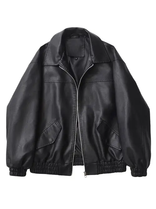 Image de Veste Faux Cuir Vintage Femme - Style Moto & Streetwear