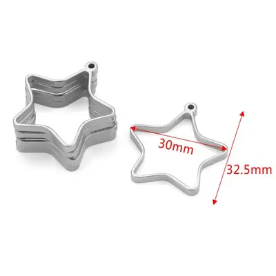 Image de Breloques Géométriques en Acier Inoxydable - 10 Pièces