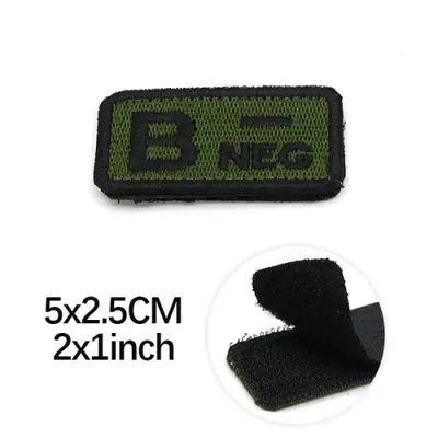 Image de Patch Tactique Brodé Type Sang - Badge Militaire AB