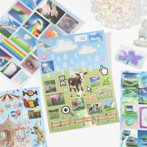Image of 30 Sheets Dream Growth Series Kawaii Ins Die-Cutting Sticker Book – Creative Handmade Decoration DIY Scrapbook Material for Aesthetic Craft Projects