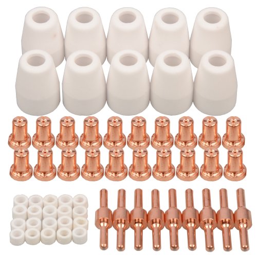 Imagen de PT31 PT-31 LG40 cortador de Plasma puntas de electrodos taza Kit de consumibles extendidos para PT-31 CUT40 HYC45D HYC50D CUT50 PLC50D HYC410