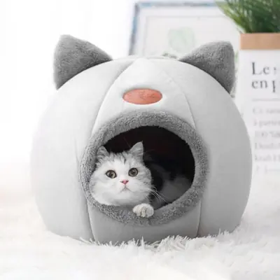 Lit Confortable pour Chat et Petit Chien - Hiver