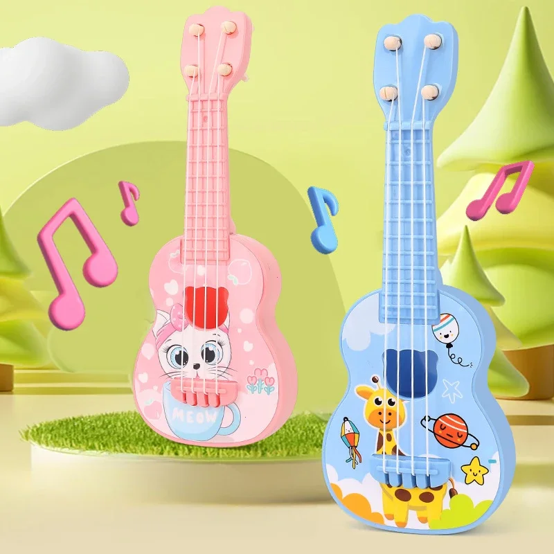 Imagen de Guitarra Miniatura para Niños - Instrumento Musical de Simulación con Sonidos Reales, Ukelele Juguetes Educativos para Niñas y Niños, Regalo Ideal para Principiantes