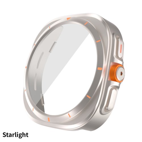 Imagen de Cambio al caso para Samsung Galaxy Watch 7 44mm 40mm Accesorios Funda protectora + Protector de pantalla de vidrio para Galaxy Watch6