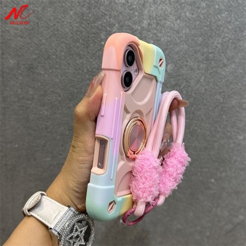 Afbeelding van Luxe Ringhouder Lanyard Hoes voor iPhone Pro Max – Stijlvol & Beschermend