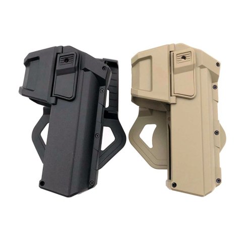 Imagen de Fundas de tácticas para pistola Glock 17 Gen 1-4, linterna o láser montado, cinturón de cintura para mano derecha, funda de pistola, nuevo