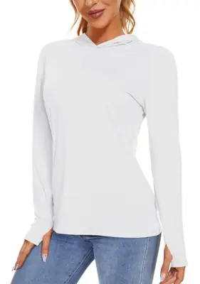 Image de T-shirt à Capuche Femme UPF 50 - Protection Solaire & Activités Outdoor