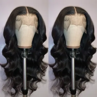Image de Perruque Synthétique Body Wave Longue Sans Colle