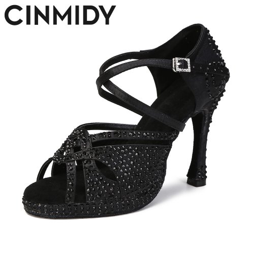 Image of Elegant Latin Dance Shoes for Women – High Heel Tango Ballroom Dance Shoes with Comfortable Fit for Parties and Performances